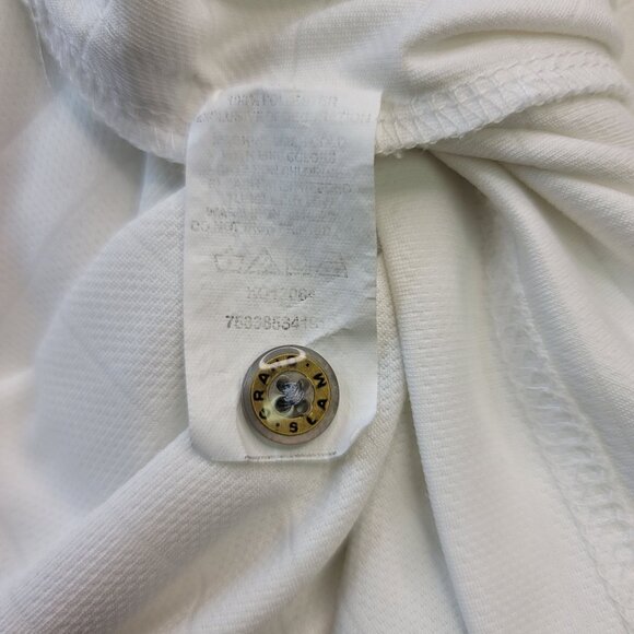 Grand Slam Athletic Mens XL Golf Polo Shirt White Short Sleeve Slim Fit 3 Button - Picture 5 of 8